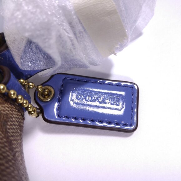 Authentic Coach Signature Top Handle Pouch Khaki/Porcelain F51175 B4CCS - Picture 7 of 9